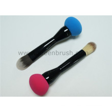 Double Ended Copper Ferrule Foundation Sponge Brush